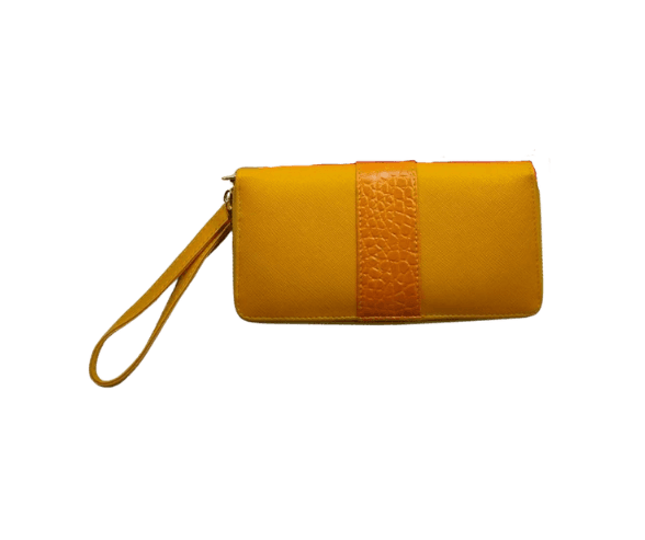 Multi-slot long bifold leather wallet, OEM production example