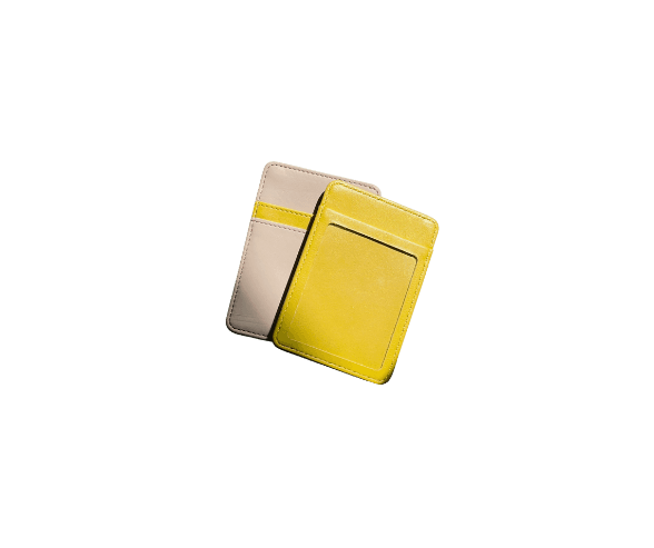 Sleek minimalist leather card holder, sample of OEM capability